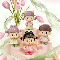 Serie de Cajas Sorpresa Antiguas Bu Er de Marca Superior, Figuras Mini Lindas Estilo Chino, Bolsa Sorpresa de Resina PVC, Artesanía Unisex para Decoración del Hogar, 24 Piezas