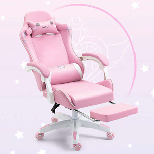 WSX008 Großhandel Beliebte Gamer Komfortable Mädchen rosa Weiß Gaming Computer <span class=keywords><strong>Massage</strong></span> Renn stuhl Spiels tühle - Product Image 6