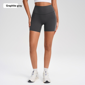 Shorts de Yoga de Cintura Alta Elástica con Efecto Tie Dye y Levantamiento de Glúteos para <span class=keywords><strong>Mujer</strong></span> - Product Image 4