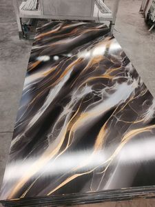 Yüksek parlak UV kaplı mermer 600*1200mm PVC mermer plastik mermer levha PVC 3mm UV paneli - Product Image 4