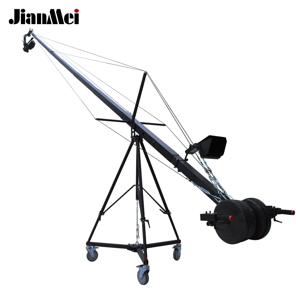 Jianmei-Kit de grúa telescópica de 8 metros, brazo de cámara portátil de aluminio con trípode resistente para cámara de vídeo