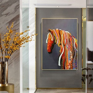 <span class=keywords><strong>Peinture</strong></span> à l'huile purement peinte à la main, abstraite, animale, grande taille, tête <span class=keywords><strong>de</strong></span> <span class=keywords><strong>cheval</strong></span>, <span class=keywords><strong>peinture</strong></span> à l'huile - Product Image 4