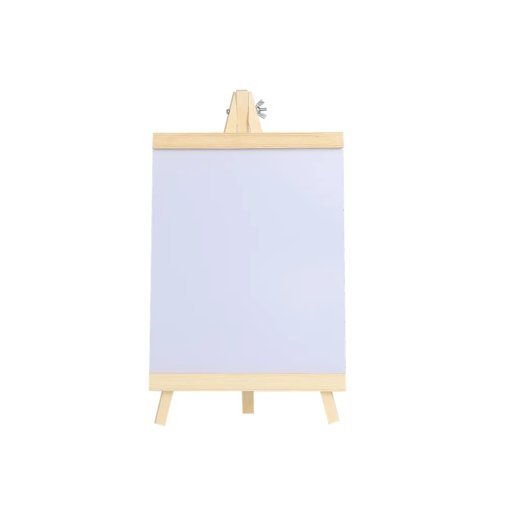 Mini canvas and natural wood easel for custom children's painting wooden frame