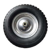 New High Quality 4.00-8 Pneumatic Inflatable 4 PR Rubber Tires Strong Metal Rim Wheels 150kg Load Capacity Retail Use 1 Year