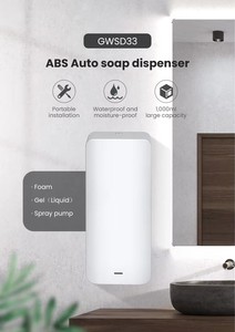 Nuovo Dispenser Automatico di Sapone Liquido con Sensore a Infrarossi Quadrato, Senza Contatto, 1000ml, per Bagno - Product Image 2