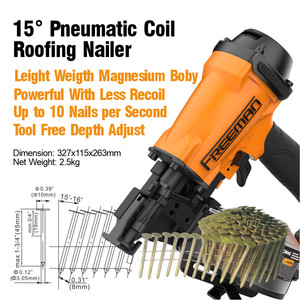 Freeman CN45 Pneumatique Fil Collation Bardeaux Clout Parement <span class=keywords><strong>Clou</strong></span> Pistolet Air Bobine Toiture Cloueuse - Product Image 2