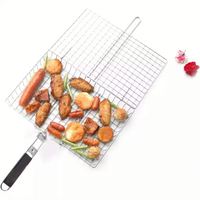 Grille de barbecue pliable portable pour extérieur, idéale pour le poisson et le camping
