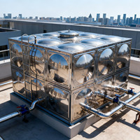 Réservoir d'eau souterrain en acier inoxydable avec construction à double paroi pour la détection des fuites