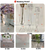 Vase à fleurs en verre transparent de qualité supérieure, prix d'usine, centre de table pour mariage, décoration de table, vase à fleurs transparent