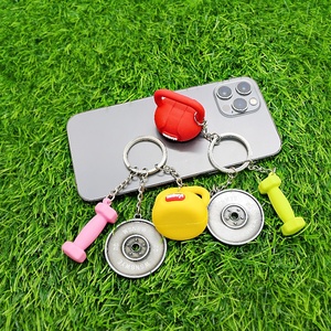 LLavero con <span class=keywords><strong>colgante</strong></span> <span class=keywords><strong>militar</strong></span> de pollo personalizado, regalo DIY personalizado, regalos de promoción deportiva de Metal, juego de placa de peso con pesas rusas, llavero - Product Image 4