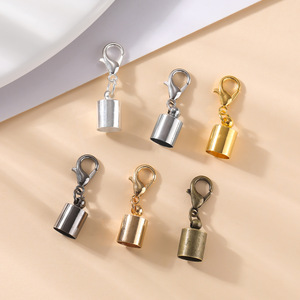 Accesorios de joyería DIY: Cierre de mosquetón con contrapeso, conjunto de colgantes de un solo cabezal tipo cubo, varios tamaños, de aleación de cobre chapada - Product Image 3