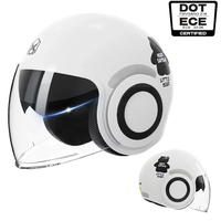 Casque de vélo électrique unisexe certifié DOT, coque en ABS, fermeture rapide, double visière, taille unique, toutes saisons, polyvalent