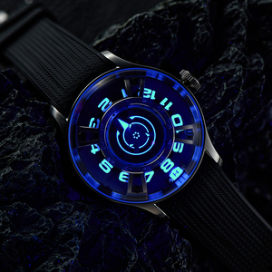 Montre en caoutchouc de marque privée pour hommes, montre-bracelet mécanique automatique de luxe <span class=keywords><strong>Le</strong></span> Dome avec cristal saphir, fabricants OEM - Product Image 3