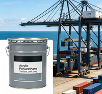 Peinture de finition époxy gris foncé en spray 20 kg, couleur noir mat pour revêtement d'équipement mécanique et structure en acier