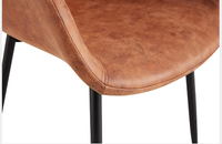Chaise en tissu de style nordique moderne et confortable avec rembourrage épais en éponge, chaise de détente anti-fatigue pour hôtel et café