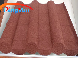Láminas de Techo con Recubrimiento de Piedra <span class=keywords><strong>Illa</strong></span>, Tejas Metálicas Decorativas para Diseño de Villas Modernas - Product Image 1