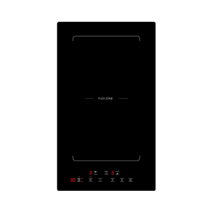 <span class=keywords><strong>Placa</strong></span> de <span class=keywords><strong>Inducción</strong></span> Eléctrica Domino de 2 Quemadores con Zona Flexible en Negro - Product Image 1