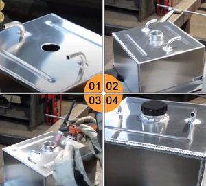 Bouchon de remplissage en aluminium forgé à souder, fabriqué sur mesure, pour réservoir de carburant, pot de récupération d'huile, couvercle de réservoir de trop-plein de radiateur, pour la construction de châssis personnalisés - Product Image 6
