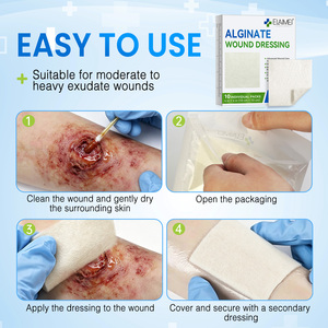 ELAIMEI 10 Pansements Stériles Individuels 4'' x 4'' en Alginate de Calcium, Pansements Doux et Très Absorbants - Product Image 5