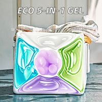 OEM/ODM Capsules de lessive jetables 5-en-1 : Gel liquide, perles de parfum et désinfectant pour vêtements