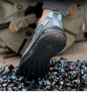 Chaussures de sécurité unisexes à lacets anti-accident, confortables, résistantes aux odeurs, avec embout composite et semelle intermédiaire en EVA, pour toutes les saisons, chaussures d'usine - Product Image 6