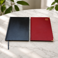 Carnet de notes en cuir de qualité supérieure avec logo personnalisé, cousu à la main, pour le bureau et l'écriture professionnelle