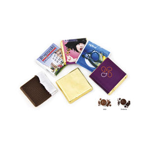 Barras de Chocolate Promocionales Neapolitanas - Paquetes de Regalo de Madera Personalizados con Marca Italiana, Modelo Etiqueta Blanca AL016 - Product Image 1