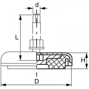 FERVI - 0715/2000 Anti-vibration mountings - EAN 8012667387785 POWER <b>TOOLS</b> <b>ACCESSORIES</b> <b>ACCESSORIES</b> FOR <b>MACHINE</b> BOARD - Product Image 2