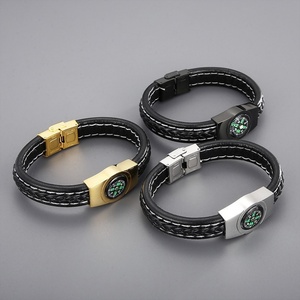 Pulsera de Supervivencia con Brújula de Acero Inoxidable, Diseño Nuevo 2024, Venta al Por Mayor - Product Image 3