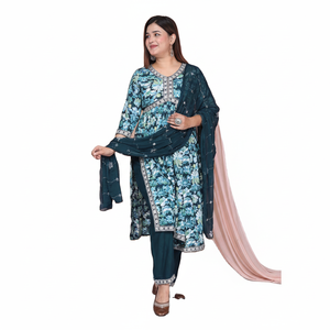 Collection pour femmes indiennes Vêtement ethnique Kurta droit en coton imprimé pour femmes, prix de gros pour dames, fait main - Product Image 1