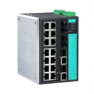 สวิตช์จัดการ Moxa EDS-518A-MM-ST แบบ 16 พอร์ต Gigabit Ethernet สำหรับติดตั้งบนราง DIN สำหรับอุตสาหกรรม - Product Image 2