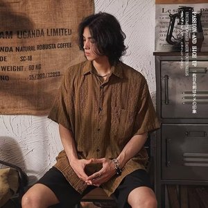 <span class=keywords><strong>Camicia</strong></span> da <span class=keywords><strong>uomo</strong></span> da <span class=keywords><strong>uomo</strong></span> casual da <span class=keywords><strong>uomo</strong></span> a manica corta bianca estiva 100% maglia in poliestere - Product Image 3