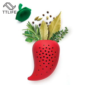 Forma Pepper Spice Filtro Silicone Tea Infusore Strainer Spezie Peperoncino A Base di Erbe Infusore Filtro Strumento Condimento Kit Accessori Per la Cucina - Product Image 1