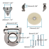 GOOFIT Kit de Reconstrucción de Cilindro de Gran Calibre de 100cc con Diámetro de 50mm para Motocicleta, Repuesto para Scooter de Carreras GY6 50cc 100cc 139qmb