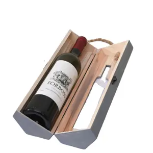 盒可靠质量定制木质包装手工木质酒盒6瓶木质板条箱礼品盒杉木蜂蜜瓶中密度纤维板300 WS