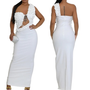 เดรสแฟชั่นผู้หญิงแบบใหม่ เซ็กซี่ ไหล่เดียว โชว์ช่วงเอว ทรงเข้ารูป จับจีบ ผ่าข้าง - Product Image 3