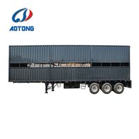 Trailer Truk Ternak 2 Dek Standar ADR dengan Lantai Ganda S304 untuk Domba, Kuda, Sapi, Kambing, Pengiriman Jarak Jauh, Semi Trailer