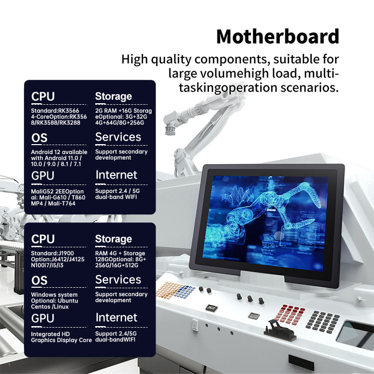 Embedded Industrial Touch Panel PC with J1900 / I3 / I5 / I7 CPU, Fanless Waterproof Linux VGA All-in-One Tablet PC