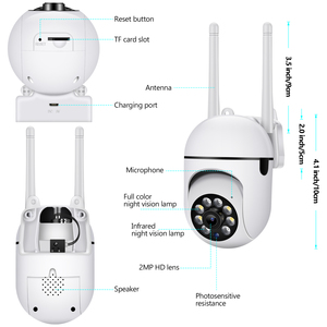 Cámara de Seguridad para Vigilancia del hogar, videocámara de Vigilancia de 1080P, 5G, Dual, IP, WiFi, tamaño <span class=keywords><strong>Mini</strong></span>, PTZ, domo, WIFI - Product Image 3