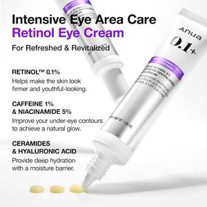 Crema Contorno de Ojos Anua Retinol 0.1 con Cafeína 30g, Fórmula Ligera para Ojeras, Hinchazón, Hidratación y Piel Sensible - Product Image 3