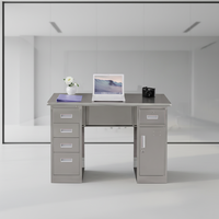 Banc de travail moderne en acier inoxydable ignifuge pour salle blanche avec plateau épaissi et tiroirs