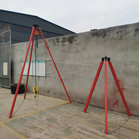 Treuil de sécurité pour le sauvetage, trépied de levage industriel avec certificat CE, protection contre les chutes, capacité de 1 à 3 tonnes, hauteur de levage de 3 à 4 mètres
