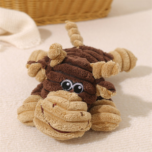 Toptan çevre dostu interaktif köpek oyuncaklar dayanıklı yumuşak peluş sesli evcil hayvan oyuncağı halat ile özel hiçbir doldurma köpekler kediler için çiğnemek - Product Image 6