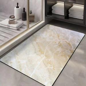 Alfombrilla de baño antideslizante de primera calidad, alfombrilla de ducha con textura de piedra de diatomita de secado rápido para Baño - Product Image 2