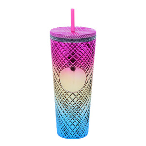 Shang Kou Ai Diamond Plastic Cup 710ml Reusable With Straw Party Drinkware - Product Image 2
