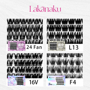 Lakanaku Diy <b>Lash</b> Extension <b>Kit</b> 24 Fan L13 16V F4 Volume False Eyelashes Reusable For General Population - Product Image 1