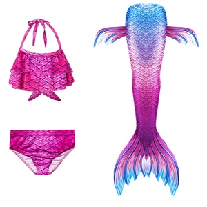 Summer <strong>Mermaid</strong> Tail Swimwear Girls Performance Wear Cosplay <strong>Costume</strong> <strong>Swimming</strong> Children's Plus Size Polyester Kit - Product Image 3