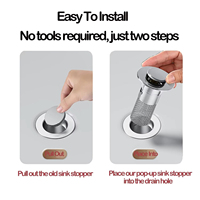 Tapón de desagüe universal moderno desechable para lavabos, baños, duchas y fregaderos de hotel