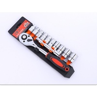 Juego de Llaves de Trinquete Duraderas de 12 Piezas CR-V, Varilla de Extensión de 1/4'', Juego de Herramientas Manuales con Caja de Herramientas, Personalizable OEM, Accionamiento de 6''
