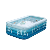 Piscine gonflable épaisse et grande pour intérieur et extérieur, pour adultes, enfants et familles, avec toboggan et pistolet à eau